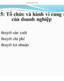 Bài giảng Kinh tế vĩ mô - Bài 5: Tổ chức và hành vi cung ứng của doanh nghiệp