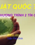 Bài giảng Luật quốc tế - GV. Trần Phú Vinh