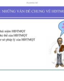 Bài giảng Những vấn đề chung về hợp đồng thương mại quốc tế