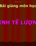 Bài giảng môn học Kinh tế lượng - Chương 1: Giới thiệu